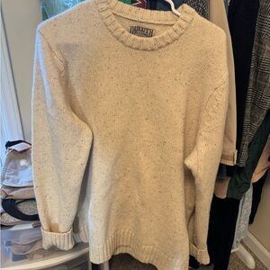 Duluth Trading Co Cream Wool Sweater